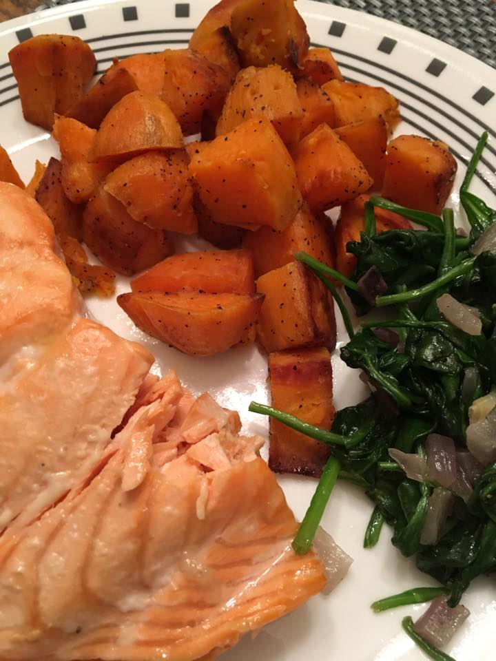 Baked Salmon.  https://www.wocdetox.com/winter-5-day-detox.html