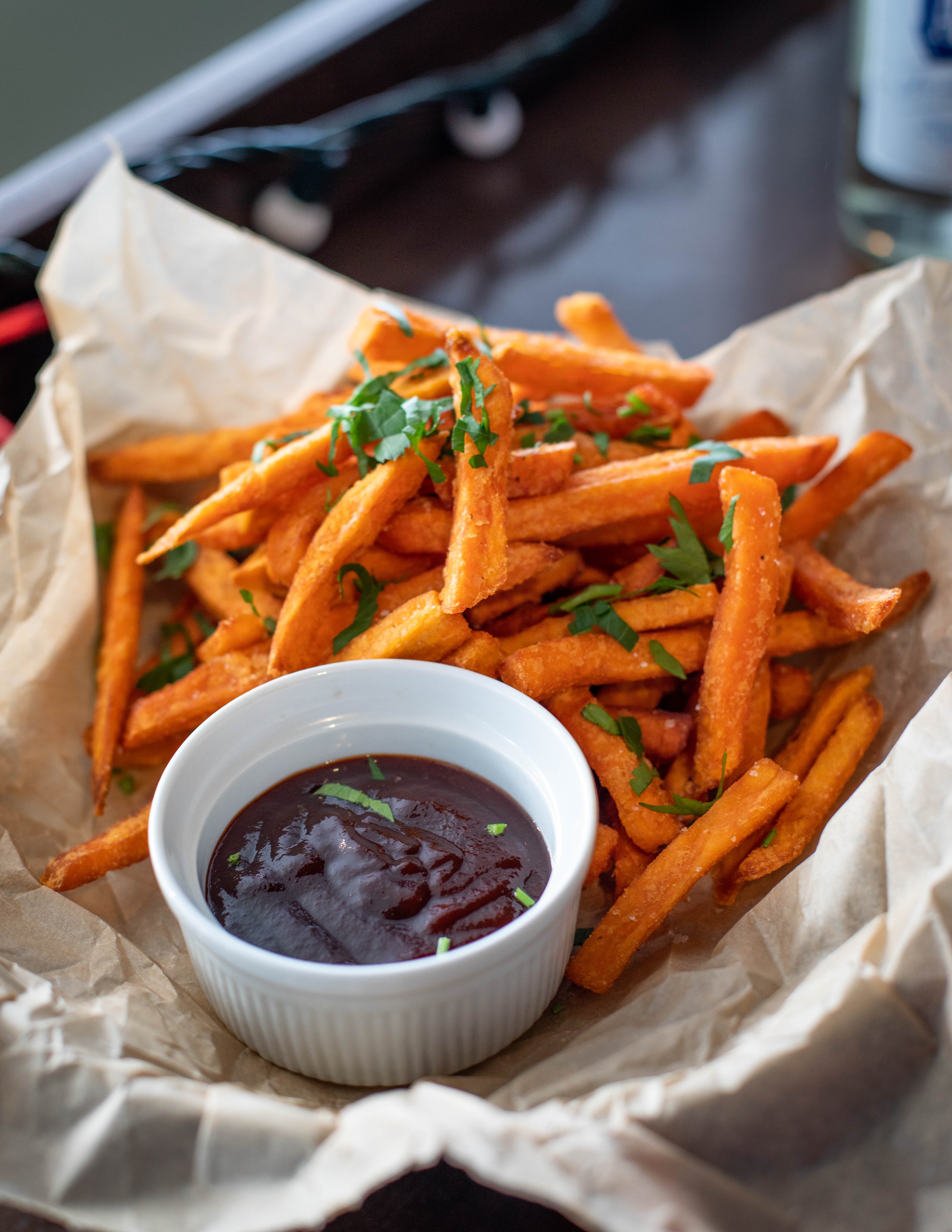 Sweet potato chips.  https://www.wocdetox.com/body-detox-facts.html