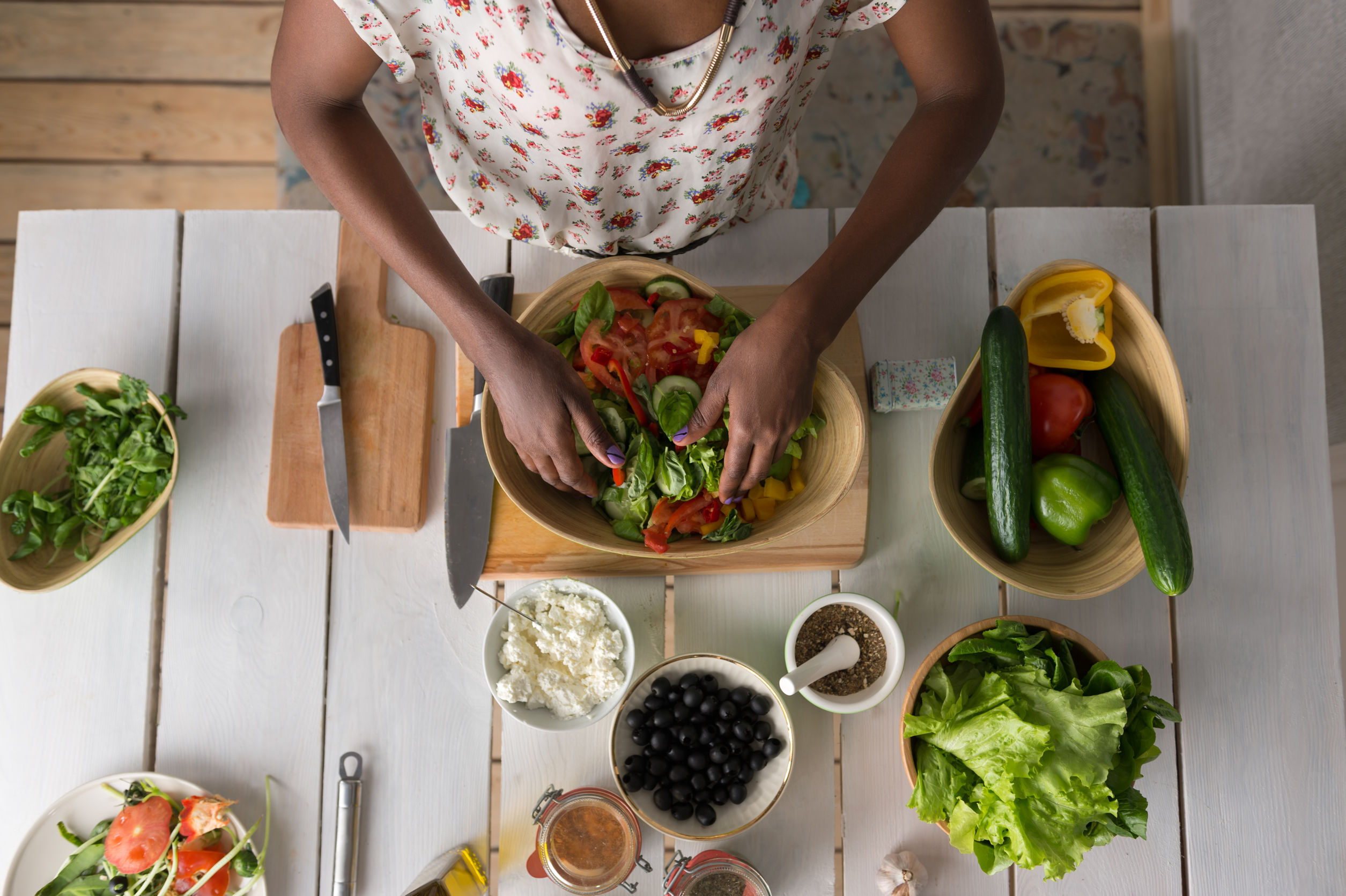 cooking a meal