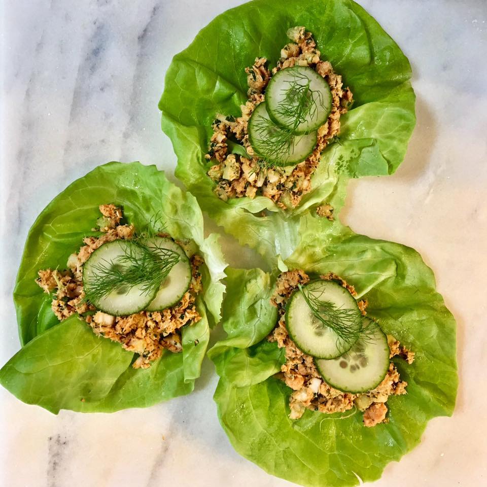 Curried Salmon Salad In Lettuce Cup. https://www.wocdetox.com/gut.html